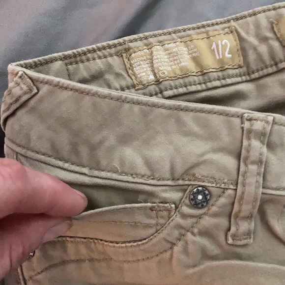 Khaki colored super slim jagging Bleuogy denim - Picture 5 of 8